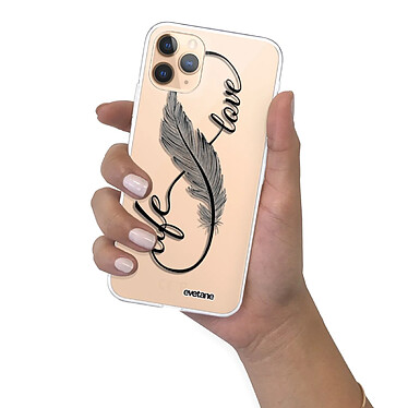 Evetane Coque iPhone 11 Pro silicone transparente Motif Love Life ultra resistant pas cher