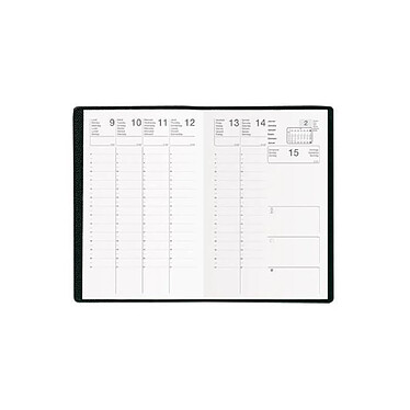 EXDI Agenda Semainier Classique 'Saturne' 210 x 297 mm Couverture Plast Noir