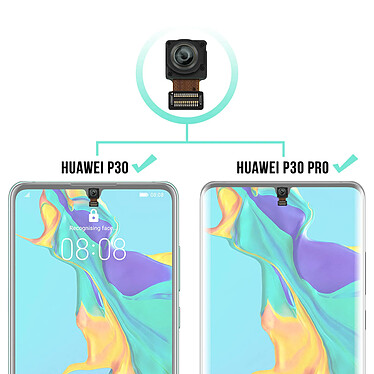 Acheter Clappio Caméra Avant Huawei P30 et P30 Pro Objectif de remplacement Frontal