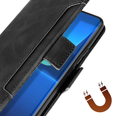 Avizar Étui Folio pour Xiaomi 13 Lite Porte-cartes Amovible Languette magnétique  noir pas cher