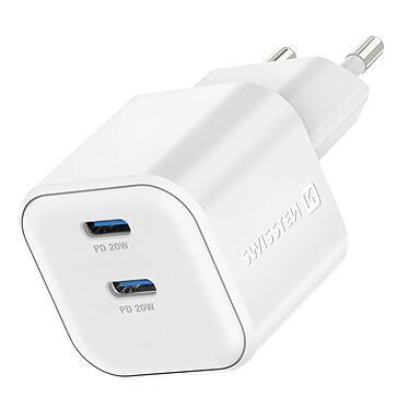 Swissten Chargeur USB C GaN 20W Recharge Rapide Power Delivery Blanc