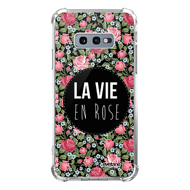 Evetane Coque Samsung Galaxy S10e anti-choc souple angles renforcés transparente Motif La Vie en Rose