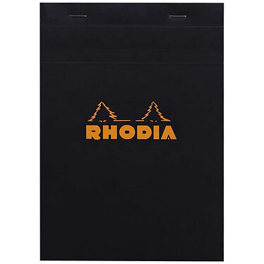 RHODIA Bloc BLACK N°16 14,8x21cm 80F agrafées 80g Q.5x5