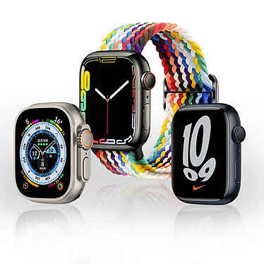 Avizar Bracelet pour Apple Watch 41mm et 40mm et 38 mm Nylon Tressé Ajustable par Boucle Métallique  arc-en-ciel pas cher