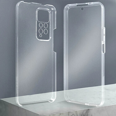 Avizar Coque pour Xiaomi Redmi Note 11 Pro 5G Arrière Rigide et Avant Souple  Transparent pas cher