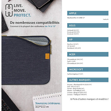 Avis MW Housse compatible Macbook Pro 15 (compatible Air 15) Denim Dark Blue