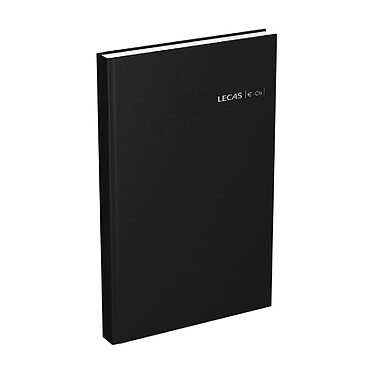 LECAS Agenda journalier 14 x 22 cm Carré Euro/Cent Noir