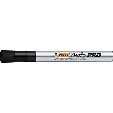 BIC Marqueur Permanent Marking Pro Utilisation Extrême Pointe Ogive Noir x 12