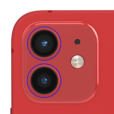 Avis Clappio Lentille Caméra Arrière pour iPhone 12 et 12 Mini Rouge