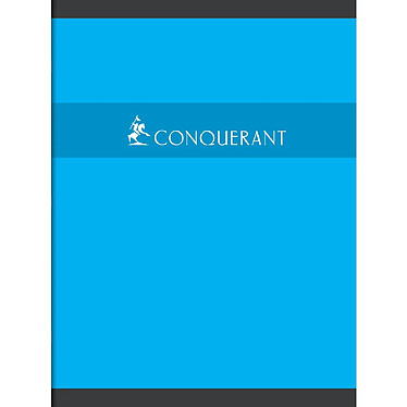 Avis CONQUÉRANT Cahier piqué 24 x 32 cm 192 pages 70g grands carreaux coloris aléatoires