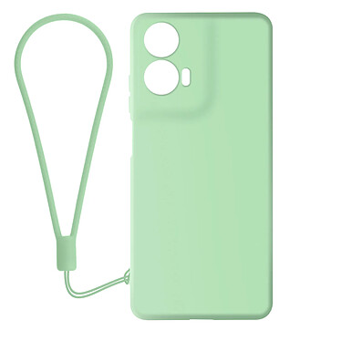 Avizar Coque pour Motorola Moto G24, G04 et G04s Silicone Soft-touch Dragonne Vert Pâle