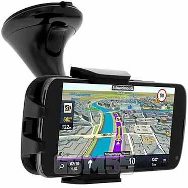 Avizar Support Voiture Rotatif Noir pour Smartphone - Fixation Ventouse pas cher