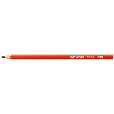 STAEDTLER Crayon papier Minerva hexagonal rouge mine 2 mm HB x 12