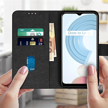 Avis Avizar Housse Realme C21 et C11 2021 Portefeuille et Support vidéo noir