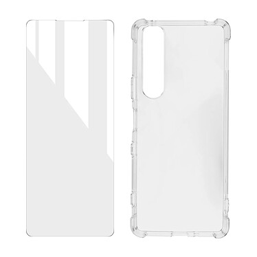 Avizar Pack Sony Xperia 10 III et 10 IV Coque Souple et Verre Trempé transparent