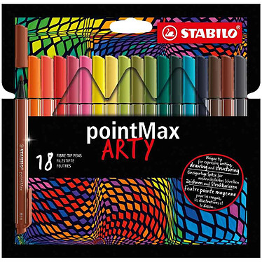 STABILO Stylo-feutre pointMax ARTY, étui carton de 18