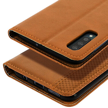 Avizar Housse Samsung Galaxy A50 Etui Coque Effet Vieilli Porte-cartes Support - Camel pas cher