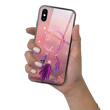 Evetane Coque en verre trempé iPhone Xs Max Attrape rêve rose pas cher