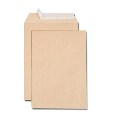 GPV Boîte de 250 pochettes kraft brun C4 229x324 90 g/m² bande de protection