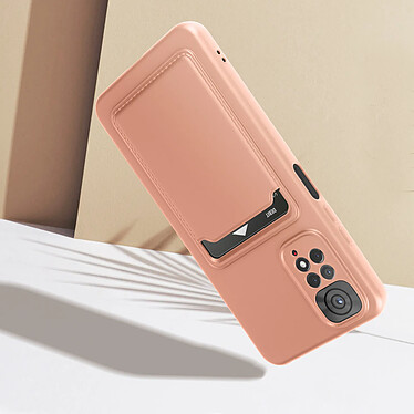 Avizar Coque pour Xiaomi Redmi Note 11 et 11s Silicone Souple Porte-carte Fine Légère  Rose Gold pas cher