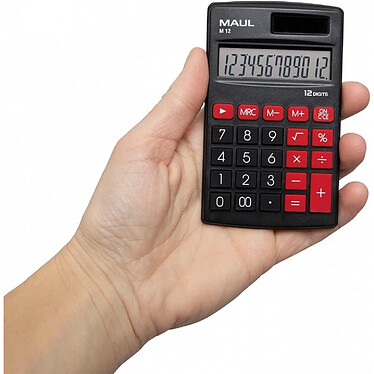 Avis MAUL Calculatrice Poche M12 Pile et Solaire 12 chiffres 69x115mm Noir