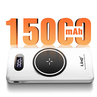 Avis LinQ Powerbank 15 000mAh Charge Sans Fil + USB / USB-C + Câble Micro-USB / Lightning / USB-C  Blanc