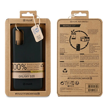 Acheter Muvit Coque pour Samsung Galaxy S20 5G RECYCLETEK Noir