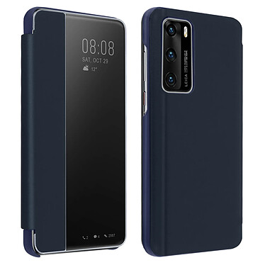 Avizar Étui Huawei P40 Housse Clapet Translucide Protection Rigide bleu nuit