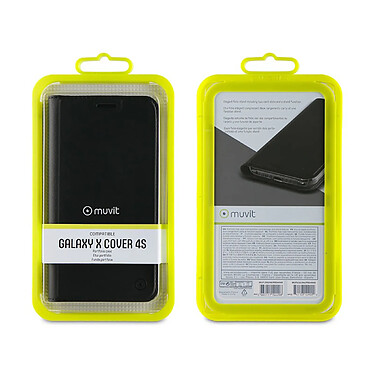 Acheter Muvit Étui pour Galaxy Xcover 4S Édition Folio Stand avec 2 Emplacement de Cartes Noir