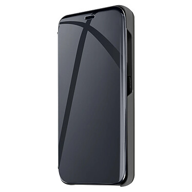 Avizar Étui pour Samsung Galaxy S24 Clapet Effet Miroir Support Stand Noir