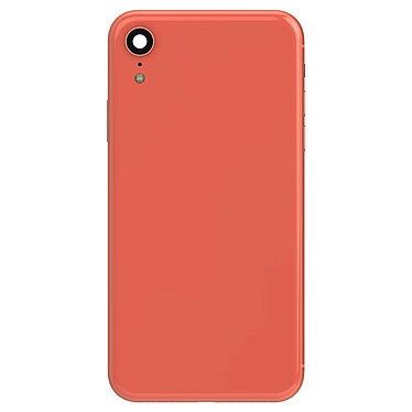 Clappio Châssis Complet pour iPhone XR Cadre central et Vitre arrière Corail