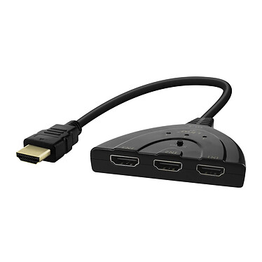 LinQ Splitter HDMI vers 3 HDMI Compatible 4K Full HD 1080 Boutons de commande