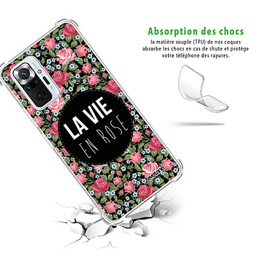 Avis Evetane Coque Xiaomi Redmi Note 10 Pro anti-choc souple angles renforcés transparente Motif La Vie en Rose