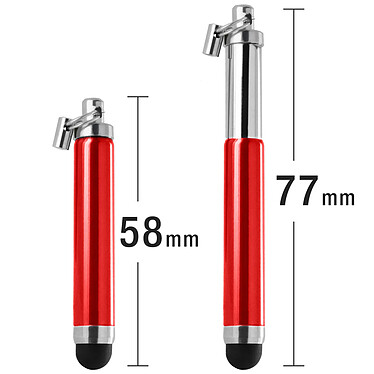 Avis Avizar Stylet Retractable Rouge pour écran Tactile - Attache Jack 3.5 mm