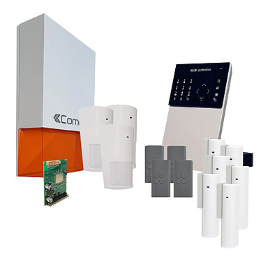 Comelit - Pack alarme connectée Secur Hub Kit 4 - Transmission IP + Module GSM HUB2G