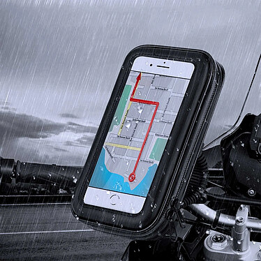 Acheter Avizar Support Moto / Scooter Smartphone Fixation Rétroviseur Housse Imperméable Noir