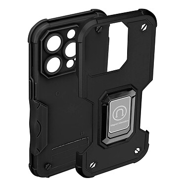 Avizar Coque iPhone 14 Pro Max Antichoc Hybride avec Anneau Support Magnétique  Noir