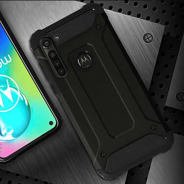 Acheter Avizar Coque Motorola Moto G8 Power Protection Design Relief Bi-matière Antichute noir