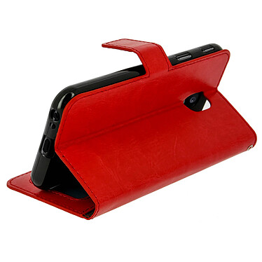 Avizar Etui folio Rouge Éco-cuir pour Samsung Galaxy J3 2017 pas cher