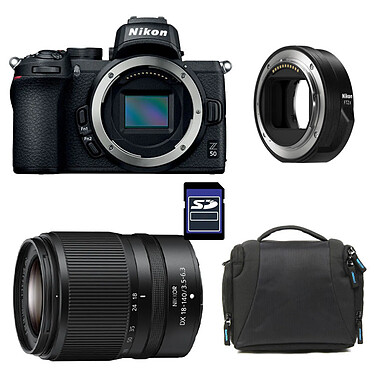 NIKON Z50 + Z 18-140 + Sac + Carte SD 8 Go + Bague FTZ II