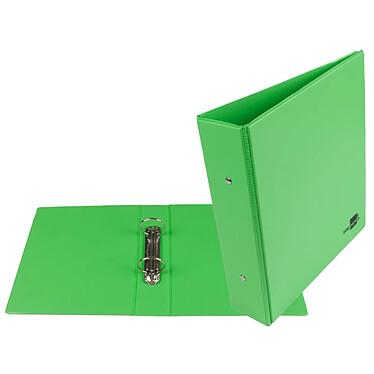 LIDERPAPEL Classeur 2 anneaux ronds 230x210x62mm carton rembordé pvc - Vert pistache