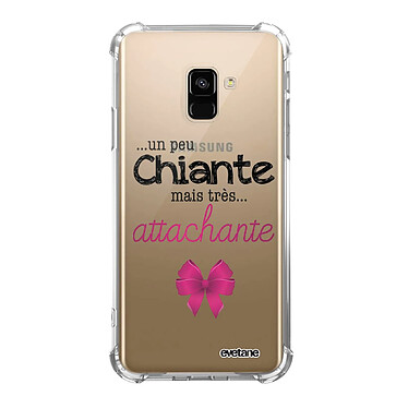 Evetane Coque Samsung Galaxy A8 2018 anti-choc souple angles renforcés transparente Motif Un peu chiante tres attachante