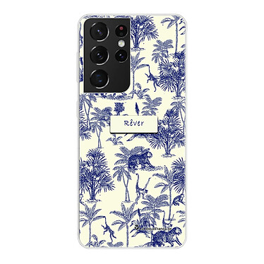 LaCoqueFrançaise Coque Samsung Galaxy S21 Ultra 5G silicone transparente Motif Botanic Rêve ultra resistant