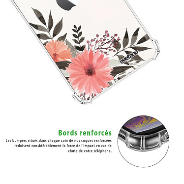 Acheter Evetane Coque iPhone 12 mini anti-choc souple angles renforcés transparente Motif Fleurs roses