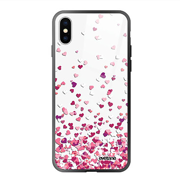 Evetane Coque en verre trempé iPhone Xs Max Confettis De Coeur