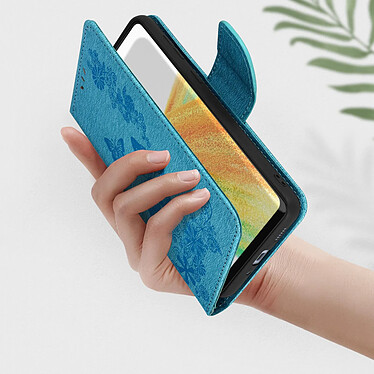 Acheter Avizar Étui Motif papillon et fleur pour Samsung Galaxy A33 Portefeuille Support Vidéo  Bleu