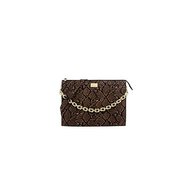 IDEAL OF SWEDEN Pochette pour Ordinateurs 13 Pouces Modèle Leia au Motif Serpent avec Lanière Marron