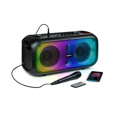 Bigben Interactive PARTYBTHPLH - Enceinte sans fil Lumineuse Portable avec Micro - Noir