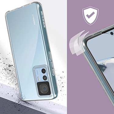 Avis Avizar Coque pour Xiaomi 12T et 12T Pro Intégrale Arrière Rigide Transparent et Avant Souple  Transparent