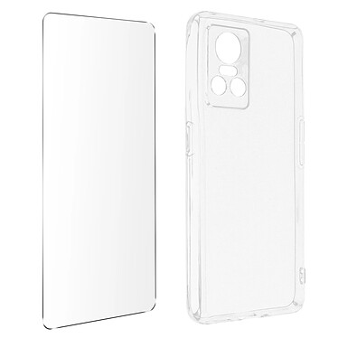 Avizar Coque pour Realme GT Neo 3 Silicone Souple et Film Verre Trempé 9H  transparent